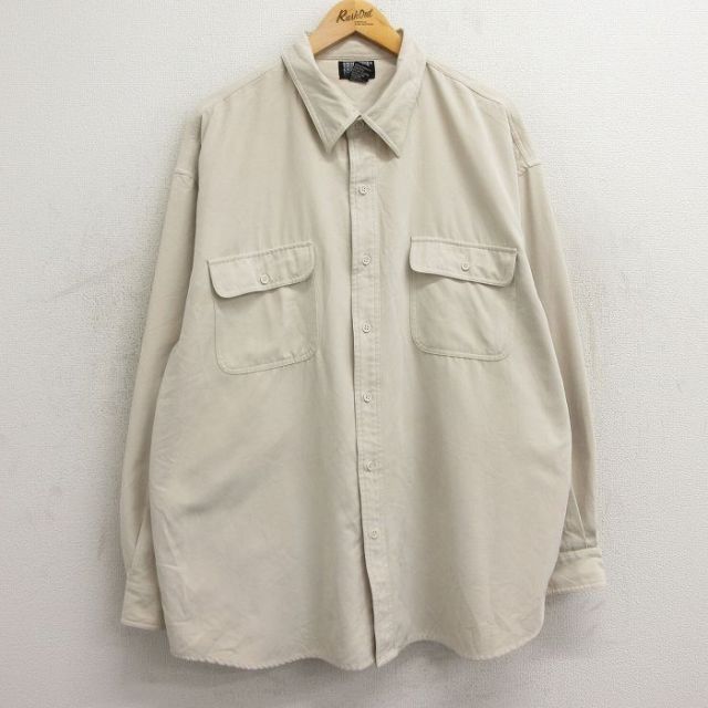 00s 長袖シャツ ベージュ XL | 古着