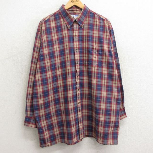 アロー 90s 長袖シャツ カーキチェック XL | 古着