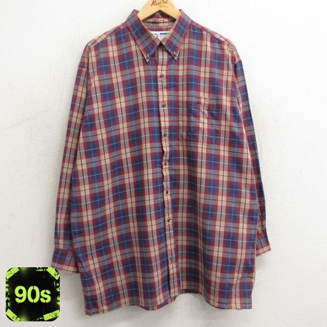 【50%OFF】アロー 90s 長袖シャツ カーキチェック XL | 古着