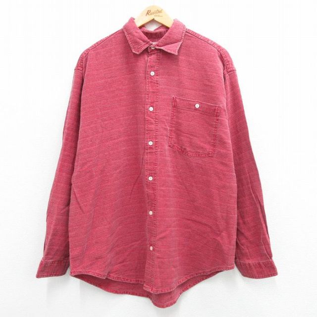 00s 長袖シャツ 霜降り レッド XL | 古着