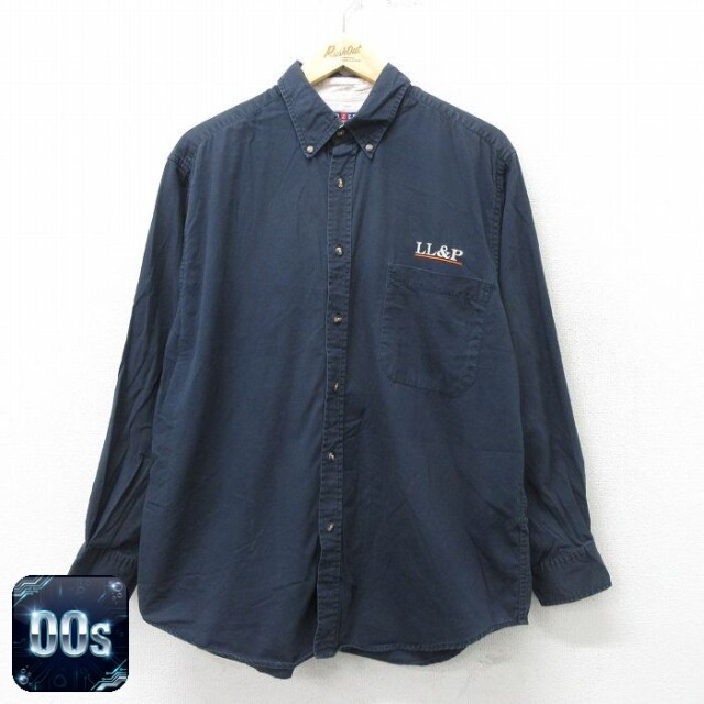 【50%OFF】ジャージーズ 00s 長袖シャツ LL&P ネイビー XL | 古着