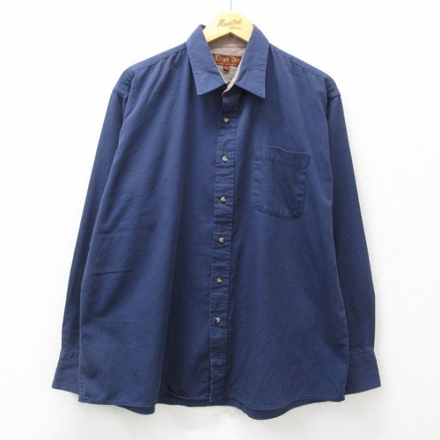 10CROSBY DEREK LAM カジュアルシャツ 2(M位) 紺 【古着】【中古】 45R（フォーティーファイブアール）カジュアルシャツ 紺 サイズ