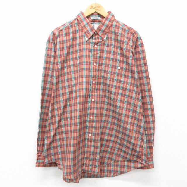 ブラウンチェック シャツ 90s 長袖 XL | 古着