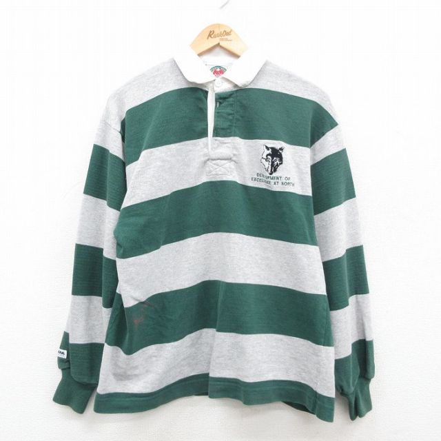 カナダ製 バーバリアン 長袖 ラガーシャツ L クレイジーパターン