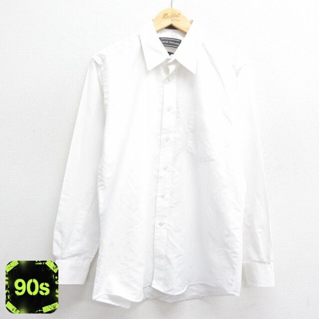 【50%OFF】90s 長袖シャツ ホワイトストライプ L | 古着