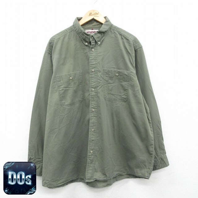 【50%OFF】Wrangler 00s 長袖シャツ グリーン XL | 古着