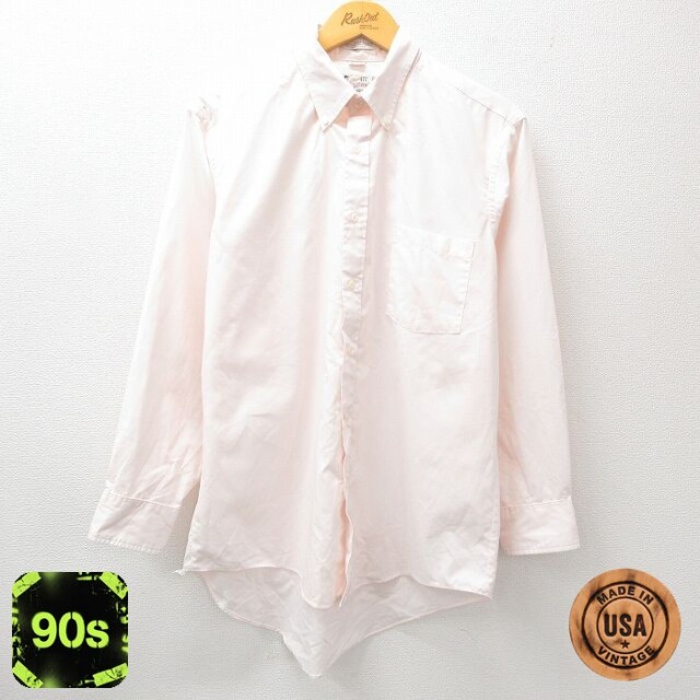 【50%OFF】バンヒューセン 90s 長袖シャツ ピンク L | 古着