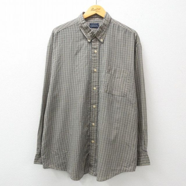 ベーシックエディションズ 00s 長袖シャツ ネイビーチェック XL | 古着