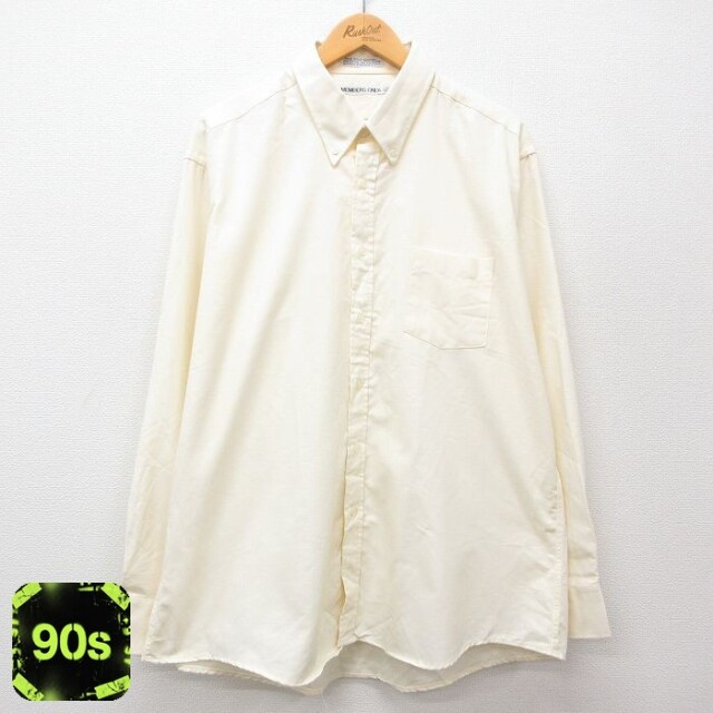【50%OFF】メンバーズオンリー 90s 長袖シャツ イエロー XL | 古着