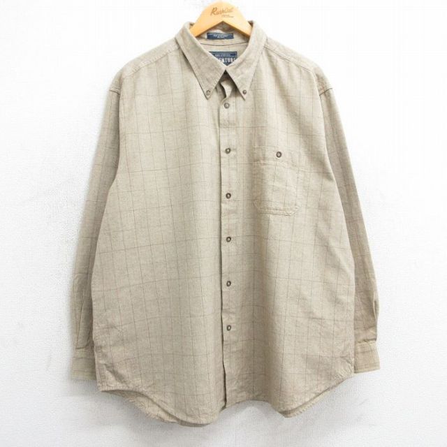 00s 長袖シャツ カーキチェック XL | 古着
