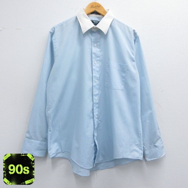 【50%OFF】アロー 90s 長袖シャツ ネイビー XL | 古着