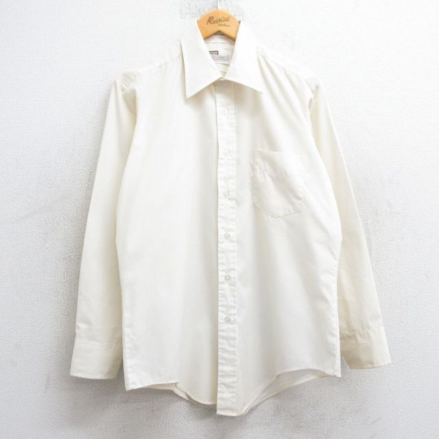 L★古着 モンゴメリーワード 長袖 シャツ メンズ 80年代 80s 白 ホワイト 25feb26 中古 トップス