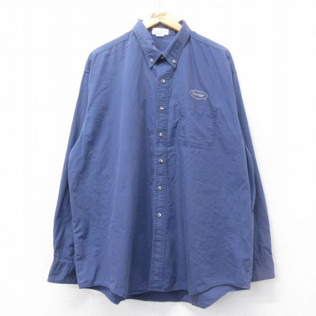 00s 長袖シャツ ネイビー XL | 古着