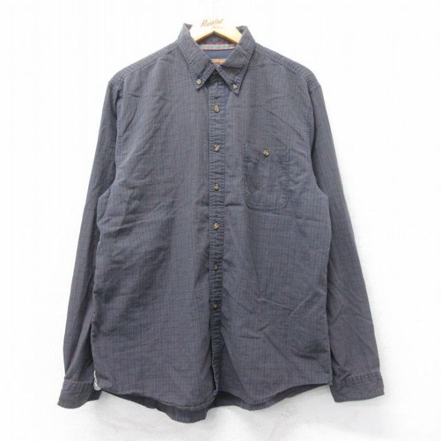 ボストントレーダーズ 長袖シャツ ネイビーチェック XL | 古着