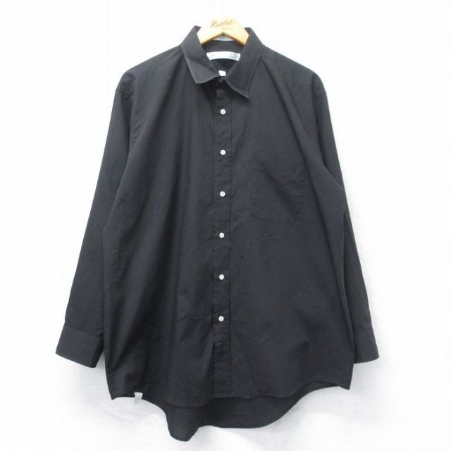 XL★古着 バンヒューセン 長袖 シャツ メンズ 90年代 90s USA製 黒 ブラック 25feb27 中古 トップス