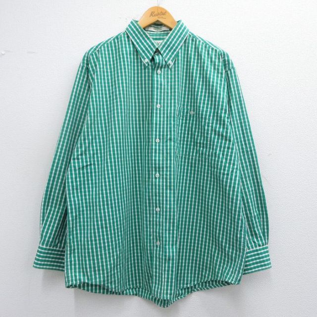XL★古着 オービス ORVIS 長袖 シャツ メンズ 00年代 00s 緑他 グリーン チェック 25feb28 中古 トップス