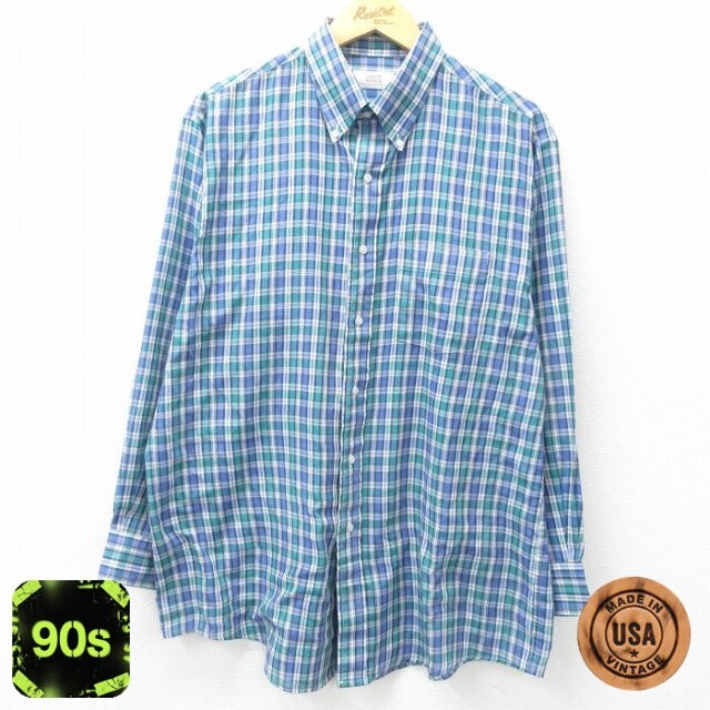 【50%OFF】アロー 90s 長袖シャツ ネイビーチェック XL | 古着