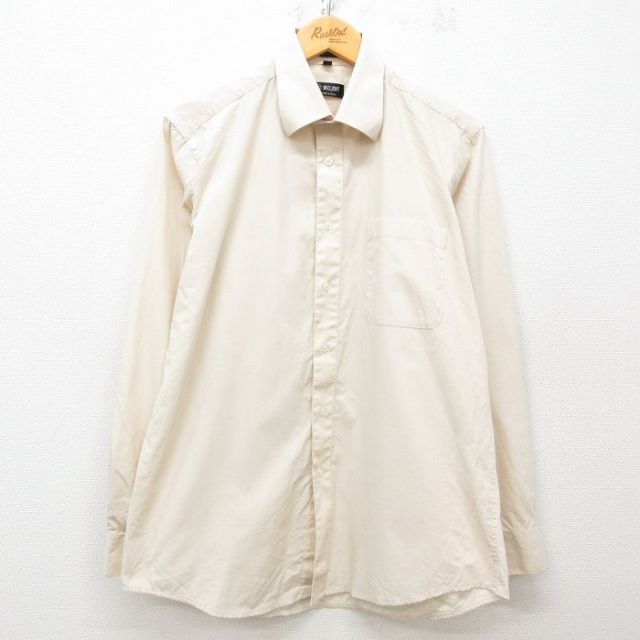 【50%OFF】L★古着 長袖 シャツ メンズ 90年代 90s 生成り 25mar11 中古 トップス