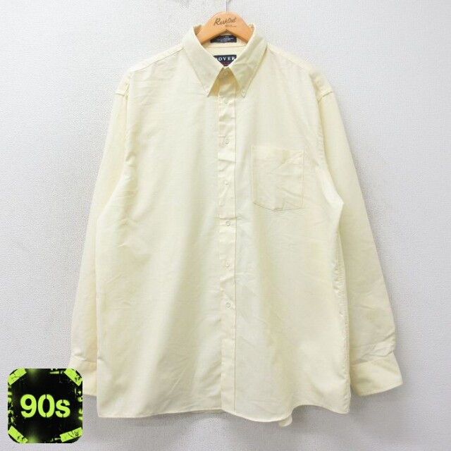 【50%OFF】アロー 90s 長袖シャツ オックスフォード イエロー XL | 古着