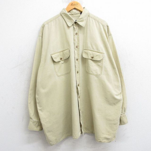 長袖シャツ イエロー XL | 古着