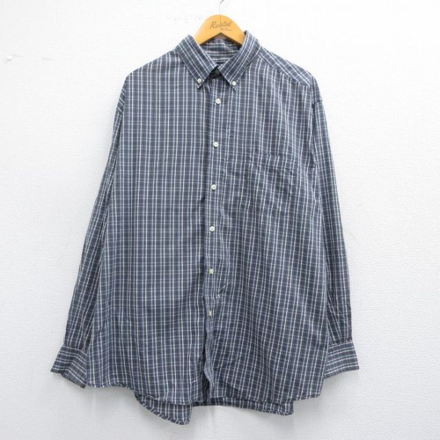 00s 長袖シャツ チェック グレー XL | 古着