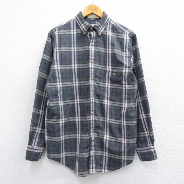 L★古着 アロー 長袖 シャツ メンズ グレー他 チェック 25mar17 中古 トップス