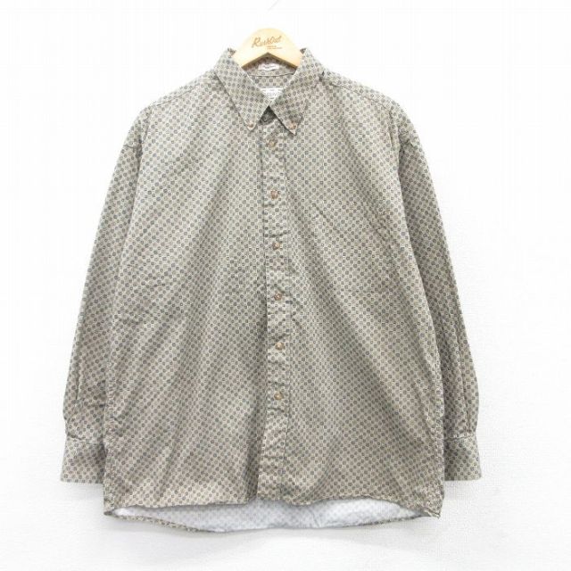 長袖シャツ カーキ XL | 古着