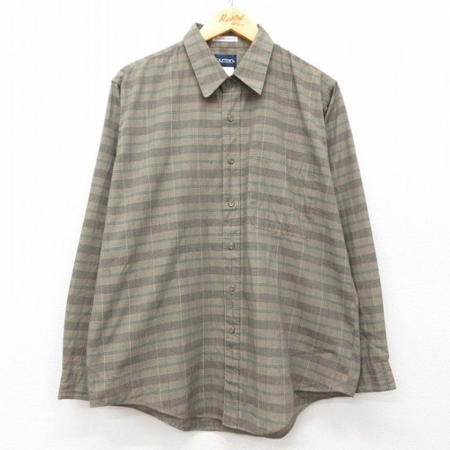 XL★古着 ピューリタン 長袖 シャツ メンズ 00年代 00s 緑系他 グリーン チェック 25apr03 中古 トップス