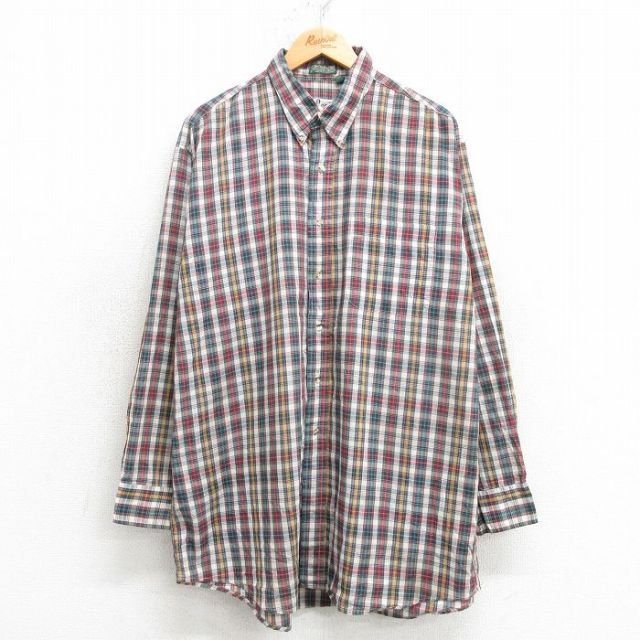 90s 長袖シャツ グリーンチェック XL | 古着