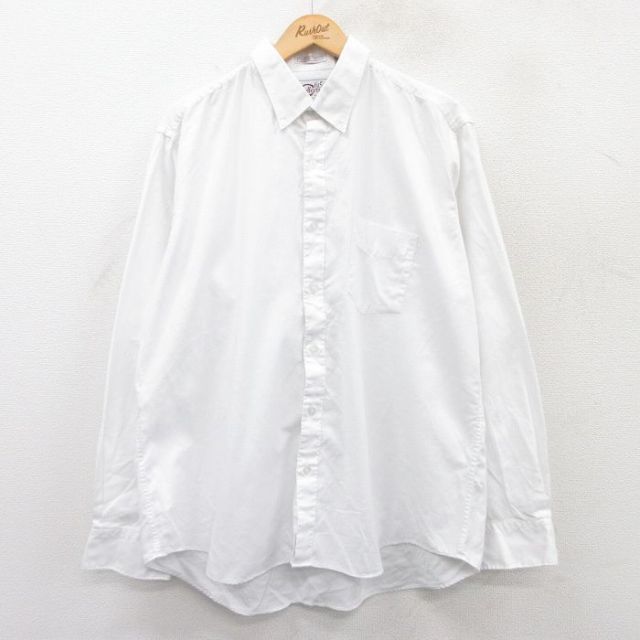 L★古着 長袖 シャツ メンズ 90年代 90s 白 ホワイト 25apr15 中古 トップス