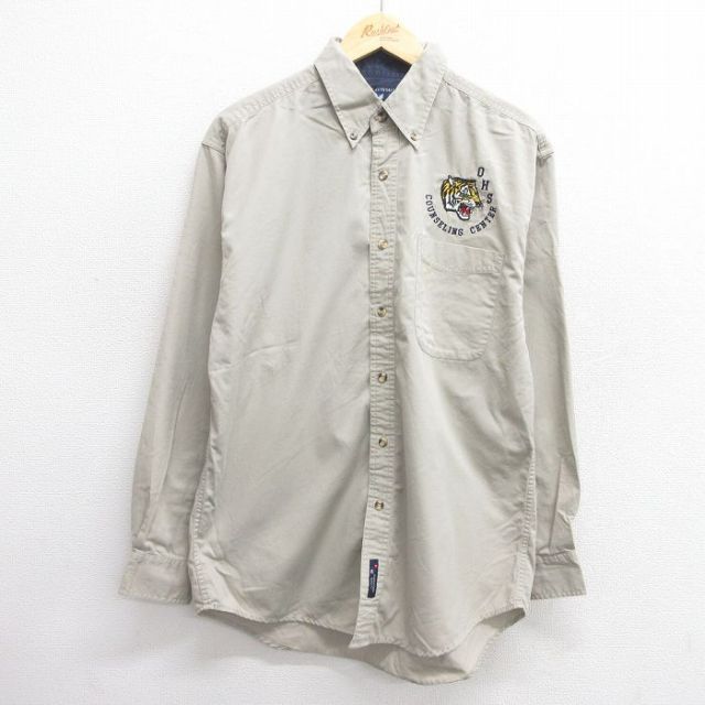 OHS 長袖シャツ トラ ベージュ L | 古着