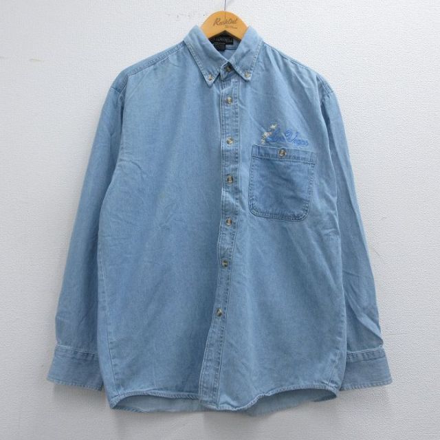 長袖シャツ ラスベガス ネイビー L | 古着