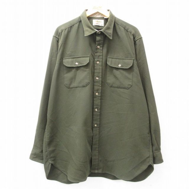 カベラス 90s 長袖シャツ グリーン XL | 古着