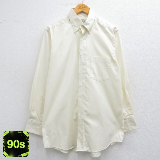 【50%OFF】90s 長袖シャツ イエロー L | 古着
