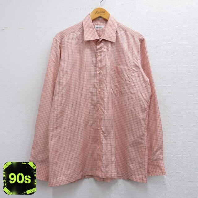 【50%OFF】90s 長袖シャツ チェック ピンク L | 古着
