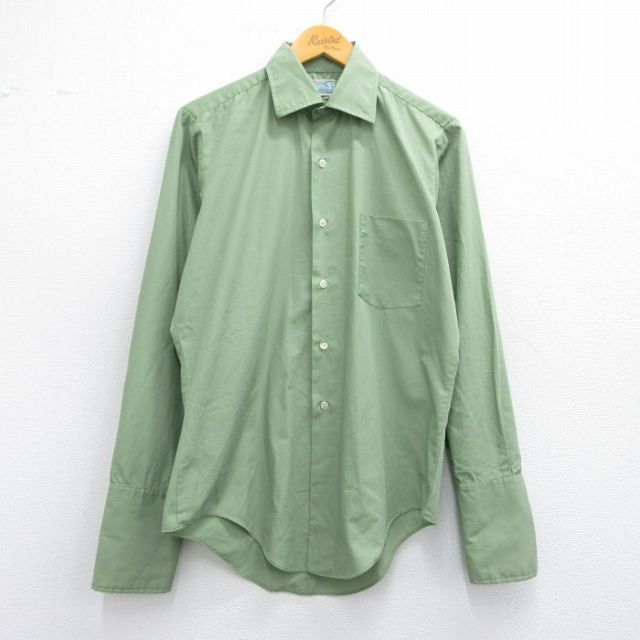 90s 長袖シャツ グリーン M | 古着