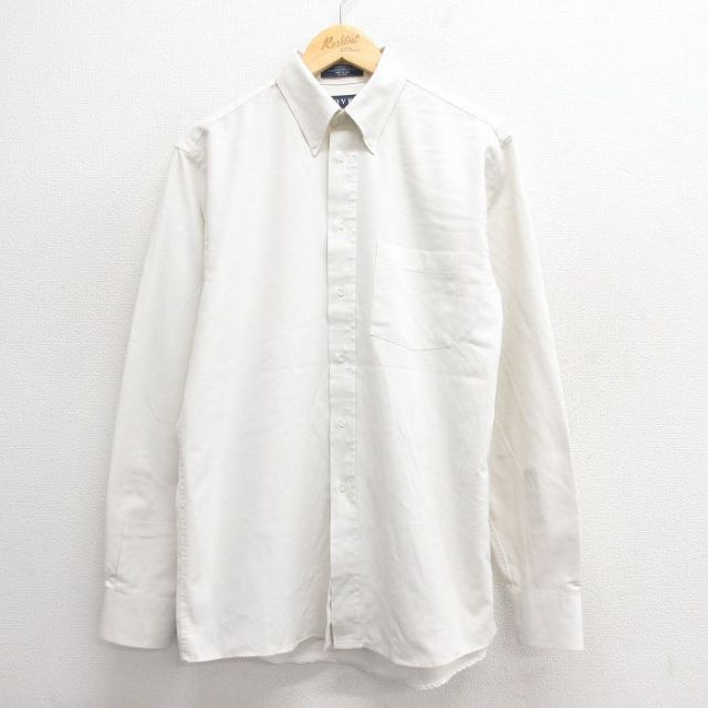 L★古着 アロー 長袖 シャツ メンズ 90年代 90s オックスフォード ボタンダウン USA製 白系 ホワイト 25may26 中古 トップス