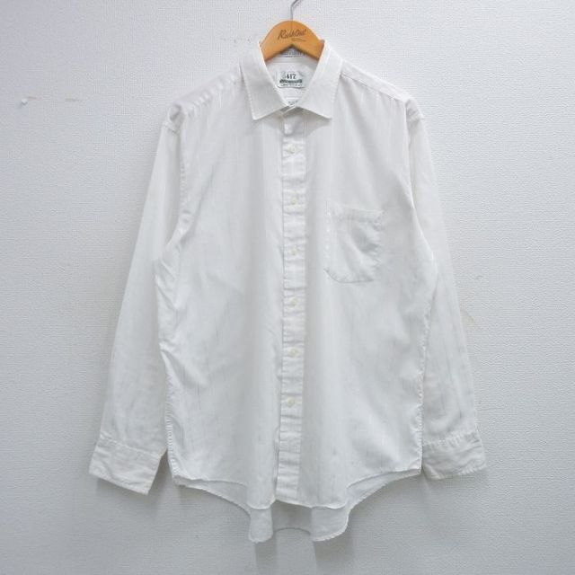 バンヒューセン 90s 長袖シャツ ストライプ ホワイト XL | 古着