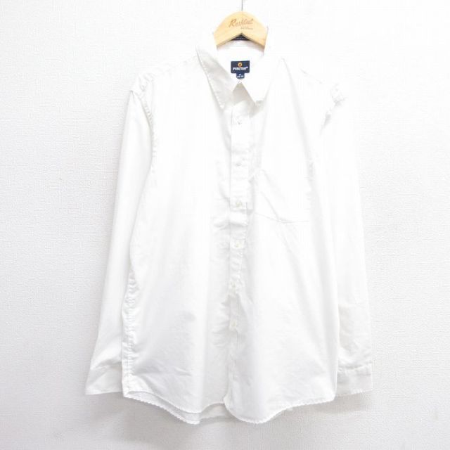 【50%OFF】XL★古着 ピューリタン 長袖 シャツ メンズ 90年代 90s 大きいサイズ USA製 白 ホワイト 25jun03 中古 トップス