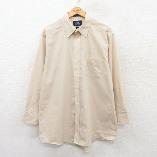 90s 長袖シャツ ベージュ XL | 古着