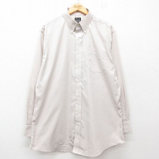 JOS A BANK 長袖シャツ カーキチェック XL | 古着