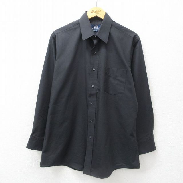 L★古着 長袖 シャツ メンズ 90年代 90s 黒 ブラック 25jun25 中古 トップス