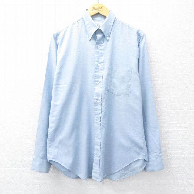 M★古着 アロー 長袖 シャツ メンズ 80年代 80s オックスフォード ボタンダウン USA製 薄紺 ネイビー 25aug30 中古 トップス