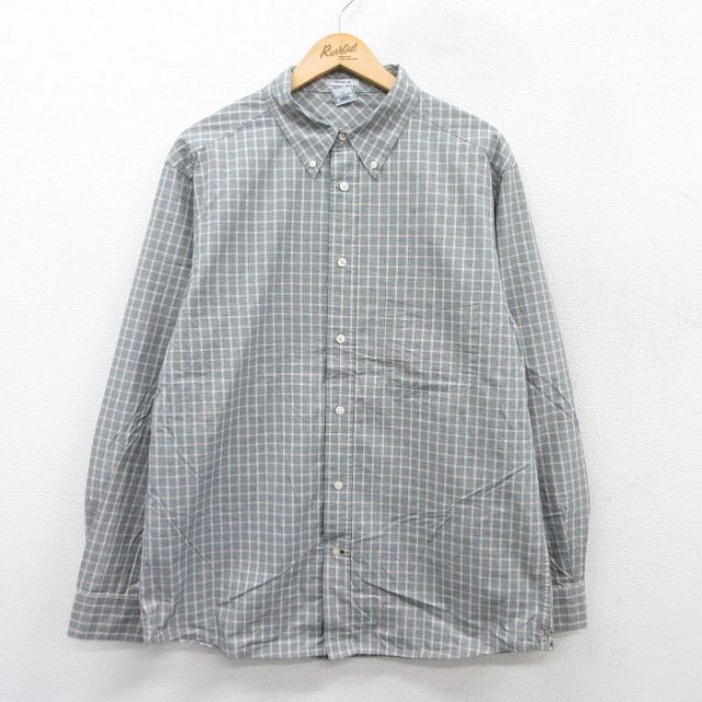 オールドネイビー 00s 長袖シャツ チェック グレー L | 古着