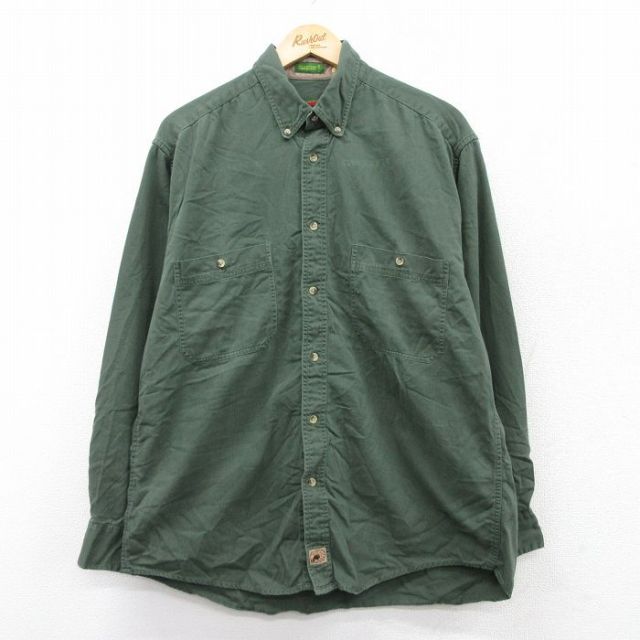 【50%OFF】ボストントレーダーズ 00s 長袖シャツ ヘリンボーン グリーン XL | 古着