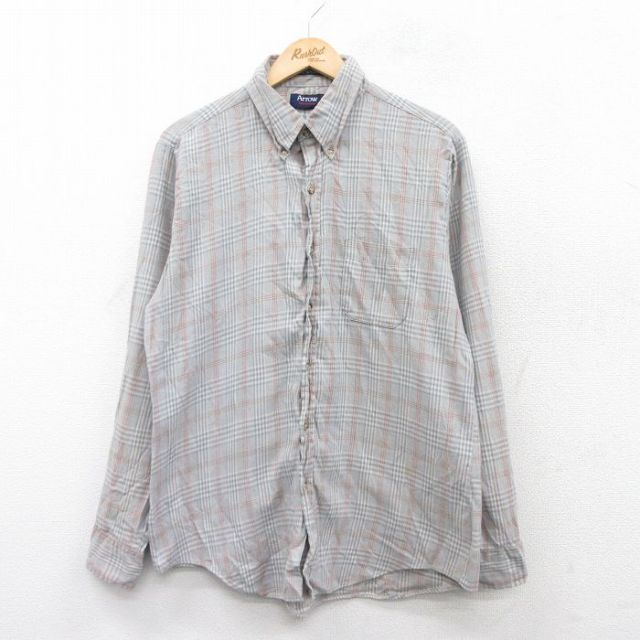 アロー 90s 長袖シャツ ネイビー M | 古着
