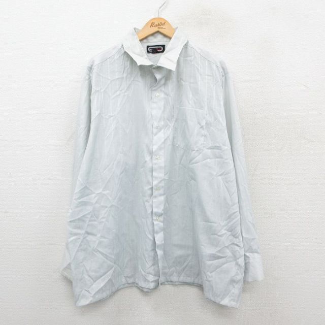 90s 長袖シャツ ストライプ グレー XL | 古着