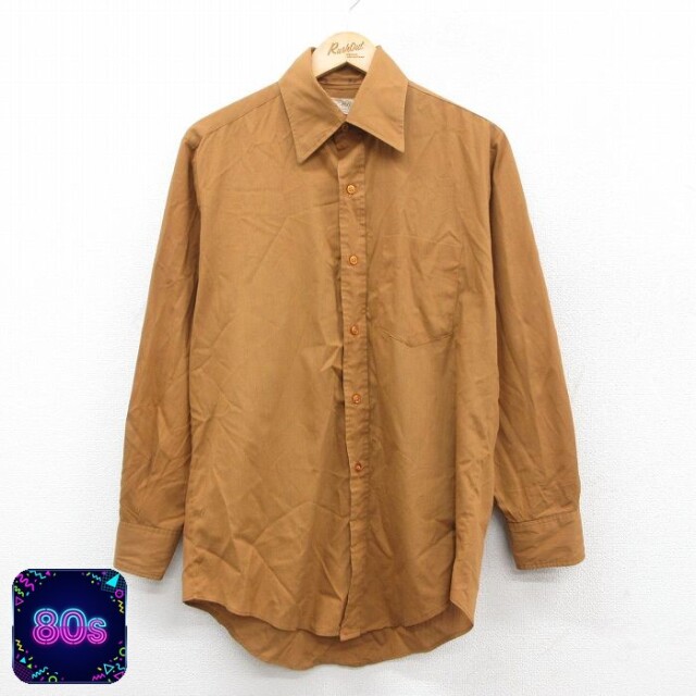 【50%OFF】80s 長袖シャツ ブラウン L | 古着