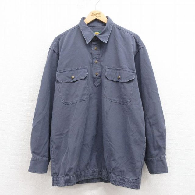 カベラス 00s 長袖シャツ ダック地 グレー XL | 古着