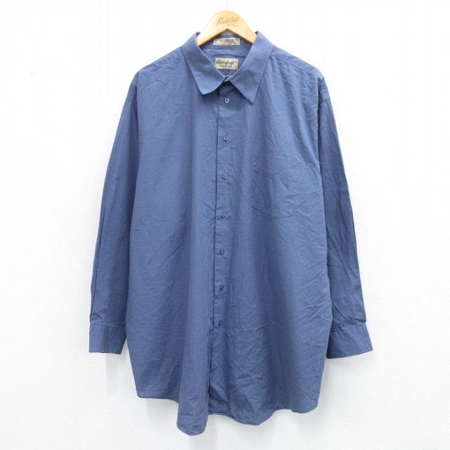 長袖シャツ ネイビー XL | 古着